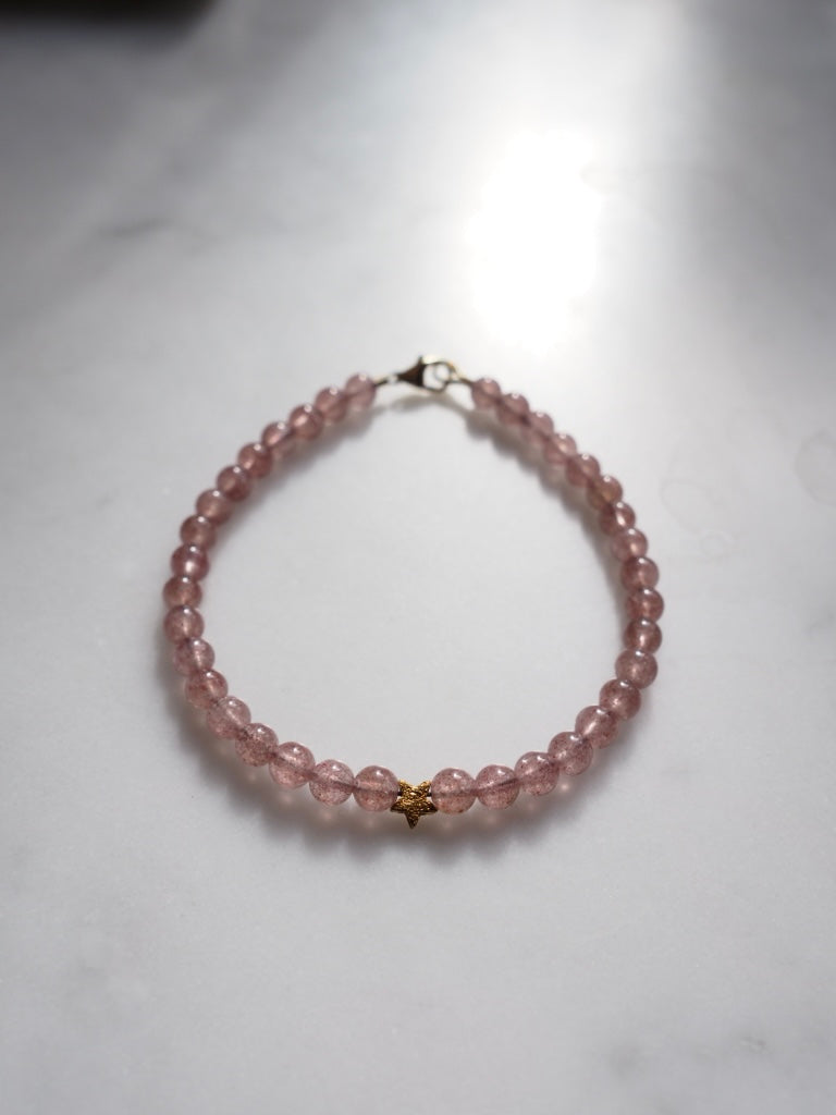 Strawberry Quartz Keepsake Bracelet