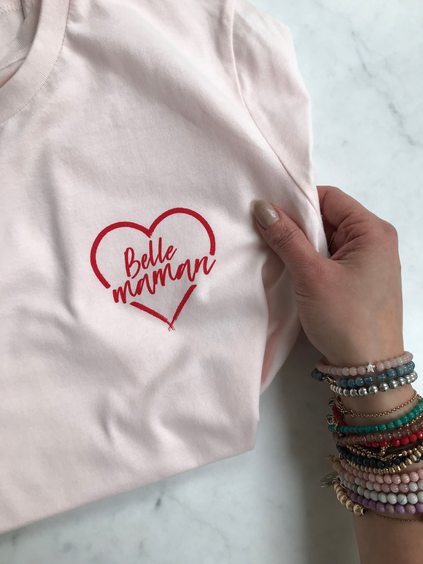 Pink Candy Maman Red Heart Tee ♡