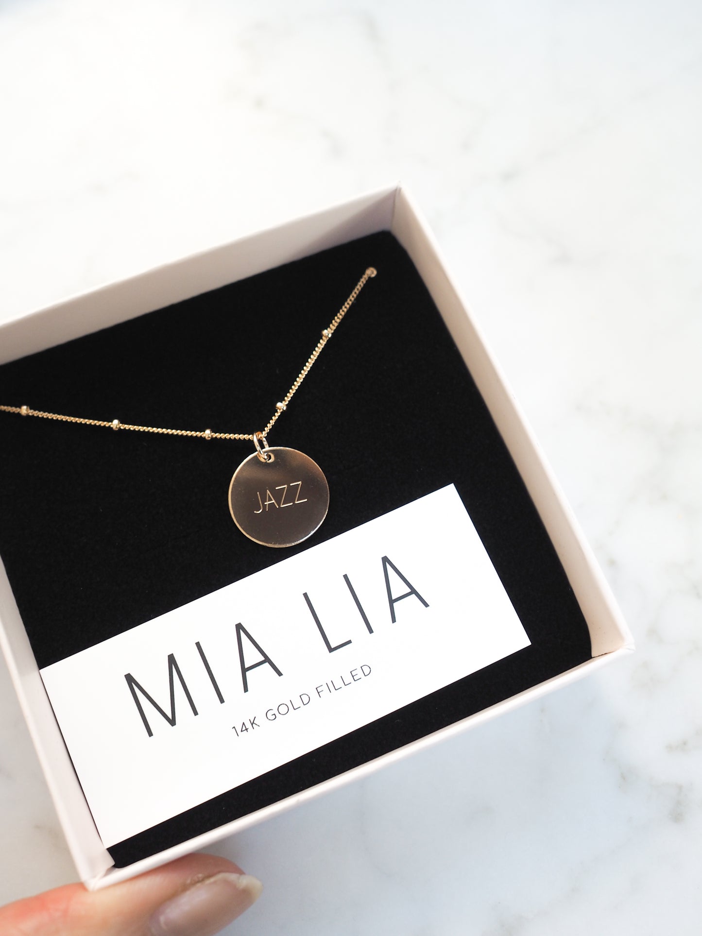 Engraved Personalised Disc Necklace