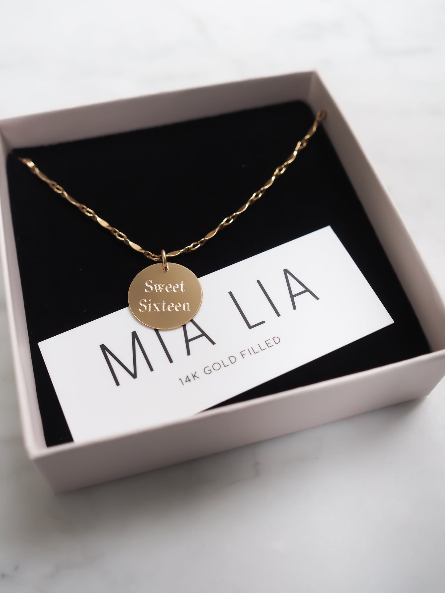 Engraved Personalised Disc Necklace