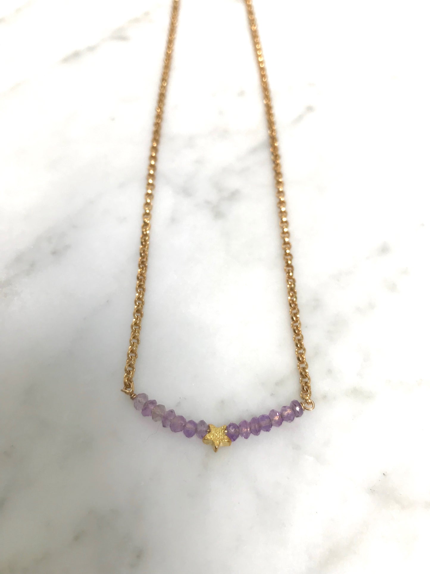 Amethyst Bar Necklace