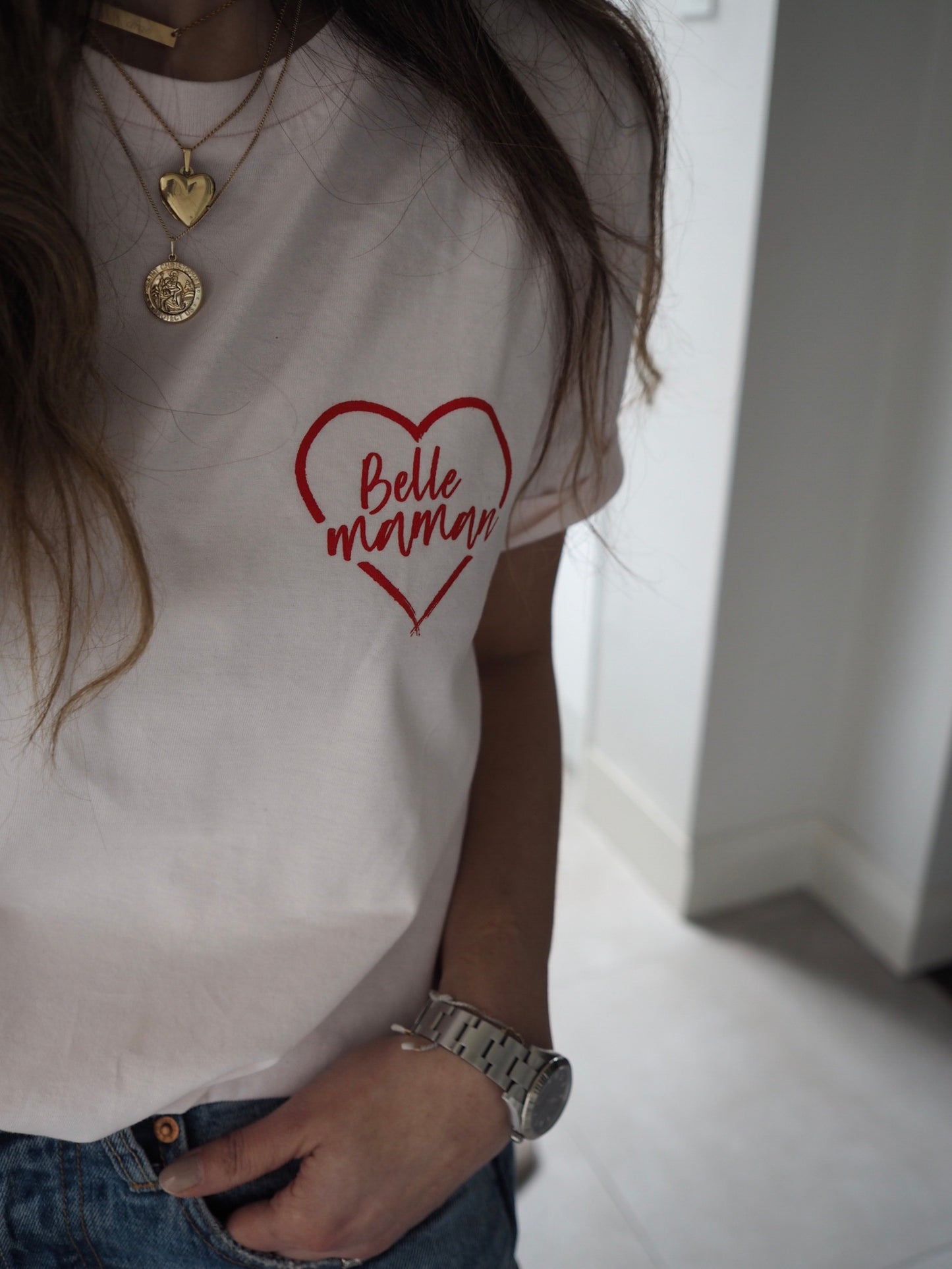 Pink Candy Maman Red Heart Tee ♡