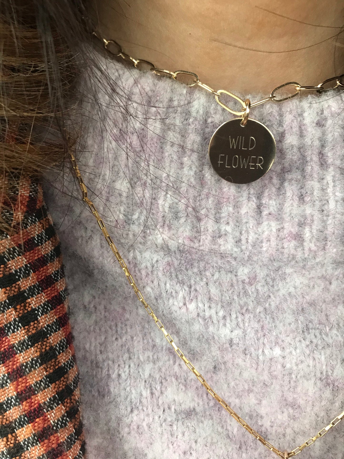 Engraved Personalised Disc Necklace