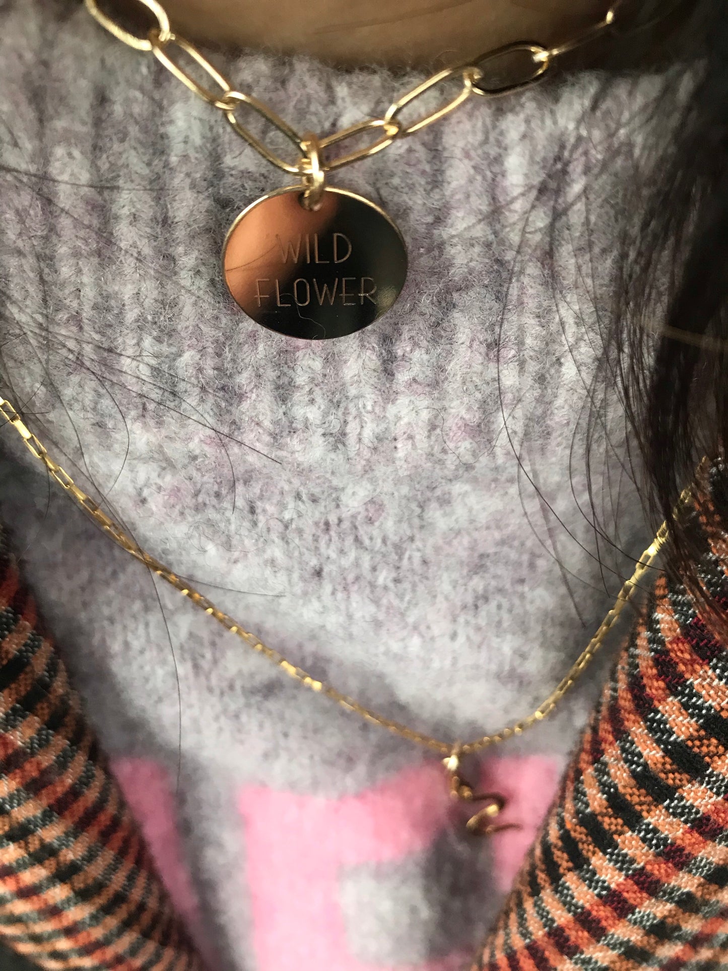 Engraved Personalised Disc Necklace
