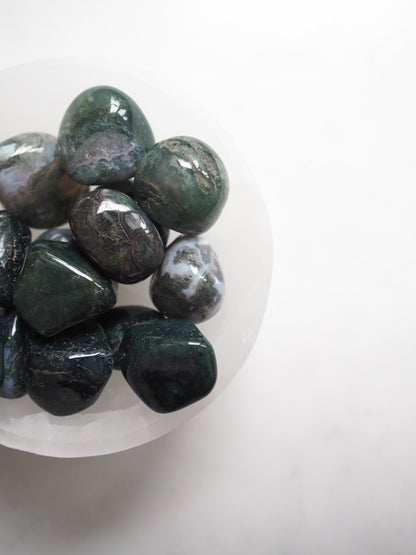 moss agate | attracts abundance - birthing crystal