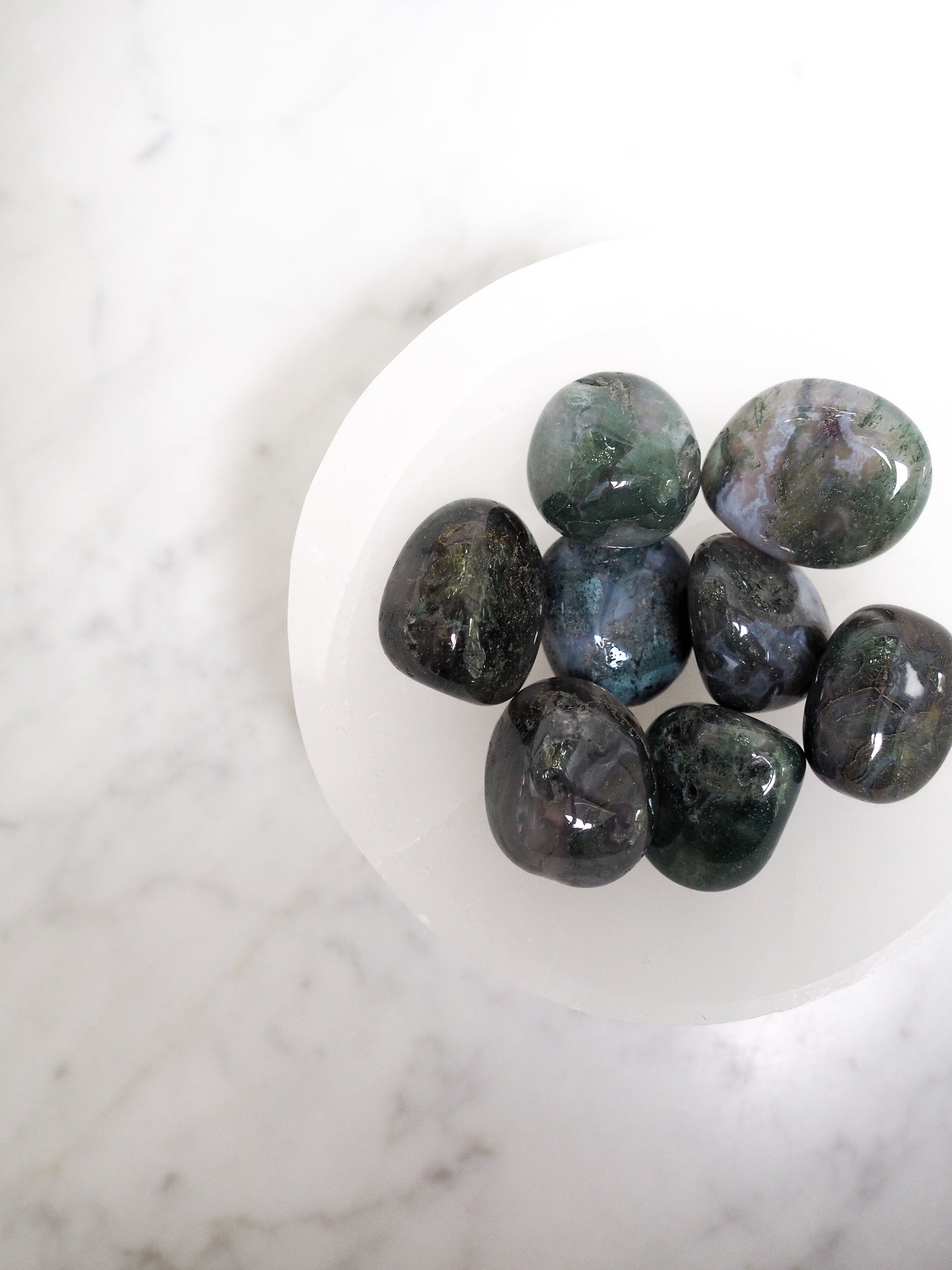 moss agate | attracts abundance - birthing crystal