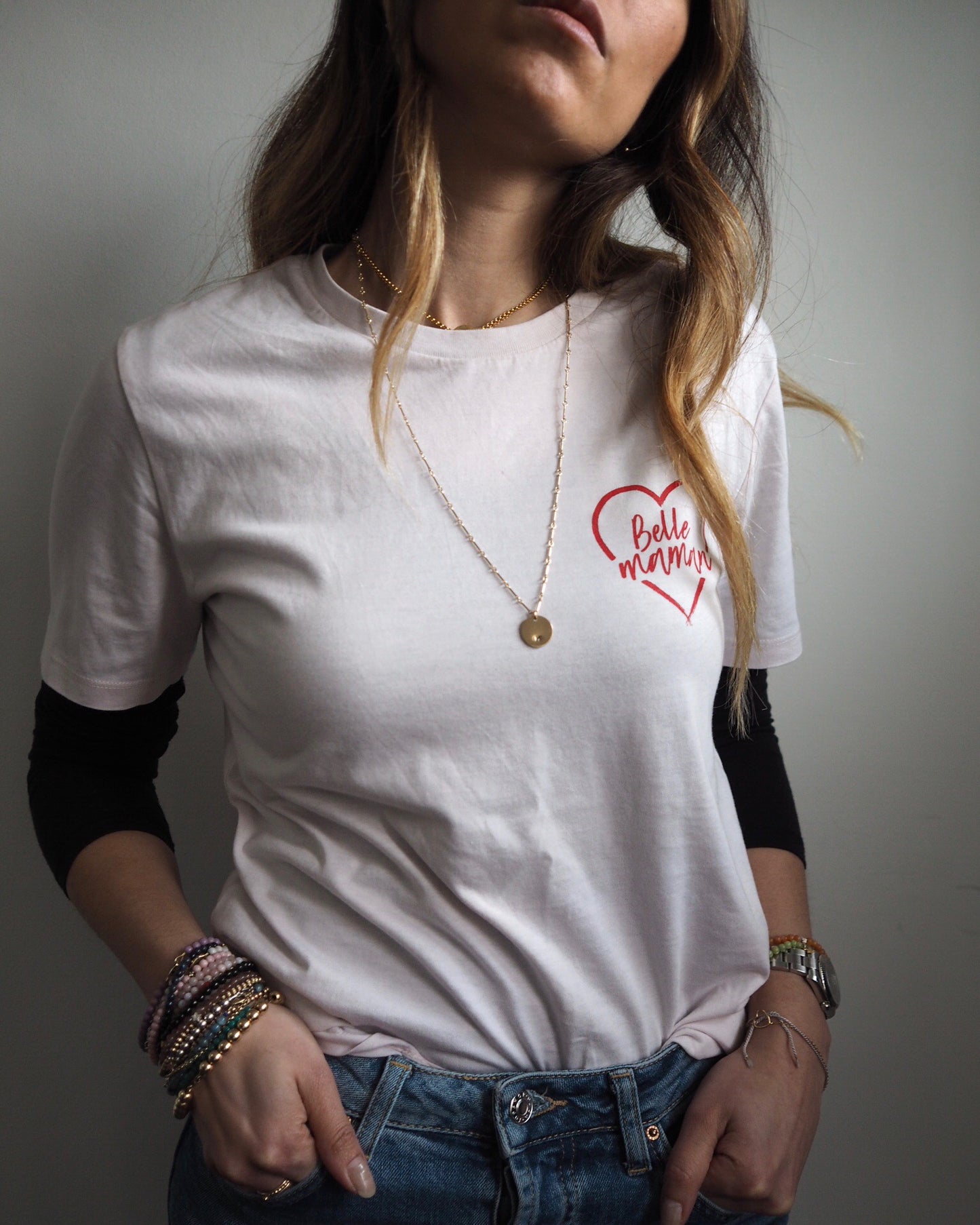 Pink Candy Maman Red Heart Tee ♡